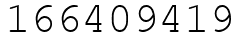 Число 166409419.
