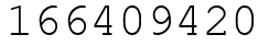 Число 166409420.