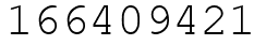 Число 166409421.