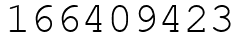 Число 166409423.