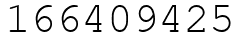 Число 166409425.