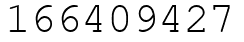 Число 166409427.