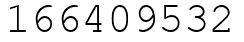 Число 166409532.