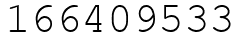 Число 166409533.