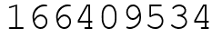 Число 166409534.