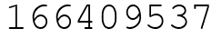 Число 166409537.