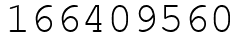 Число 166409560.