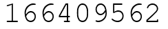 Число 166409562.