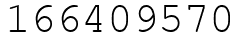 Число 166409570.