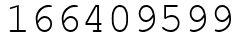 Число 166409599.