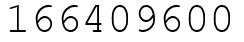 Число 166409600.