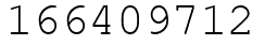 Число 166409712.