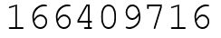 Число 166409716.