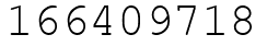 Число 166409718.