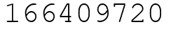 Число 166409720.