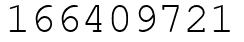 Число 166409721.