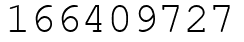 Число 166409727.