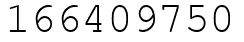 Число 166409750.