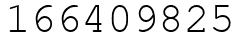 Число 166409825.
