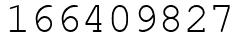 Число 166409827.
