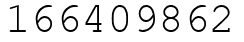 Число 166409862.