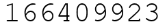 Число 166409923.