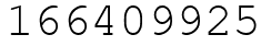 Число 166409925.