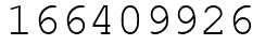 Число 166409926.