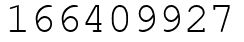 Число 166409927.