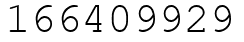 Число 166409929.