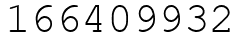 Число 166409932.