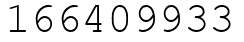 Число 166409933.