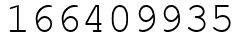 Число 166409935.