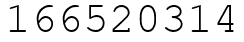 Число 166520314.