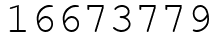 Число 16673779.