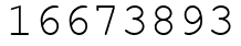 Число 16673893.