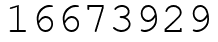 Число 16673929.