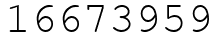 Число 16673959.