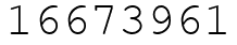 Число 16673961.