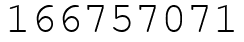 Число 166757071.