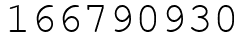 Число 166790930.