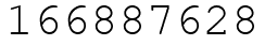 Число 166887628.