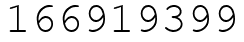 Число 166919399.