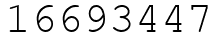 Число 16693447.
