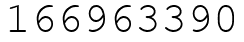 Число 166963390.