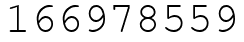 Число 166978559.