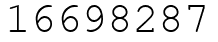Число 16698287.