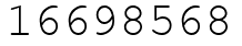 Число 16698568.