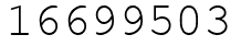 Число 16699503.