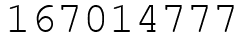 Число 167014777.